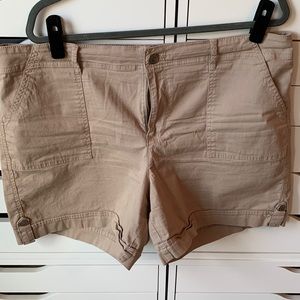 2 pairs of shorts- 1 khaki and 1 navy